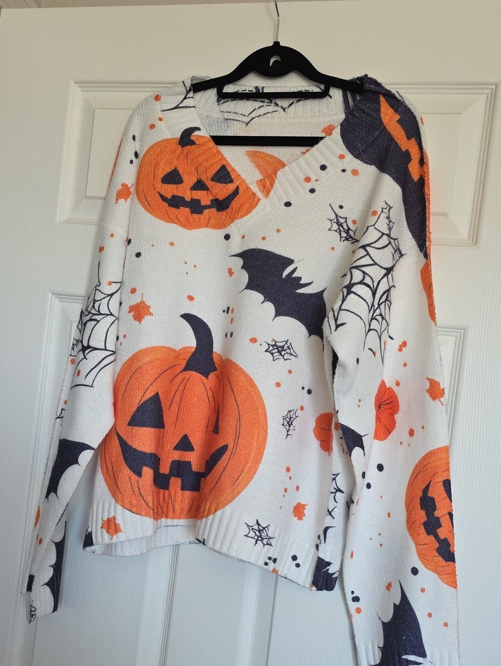 Halloween Pumpkin Sweater Orange & Black